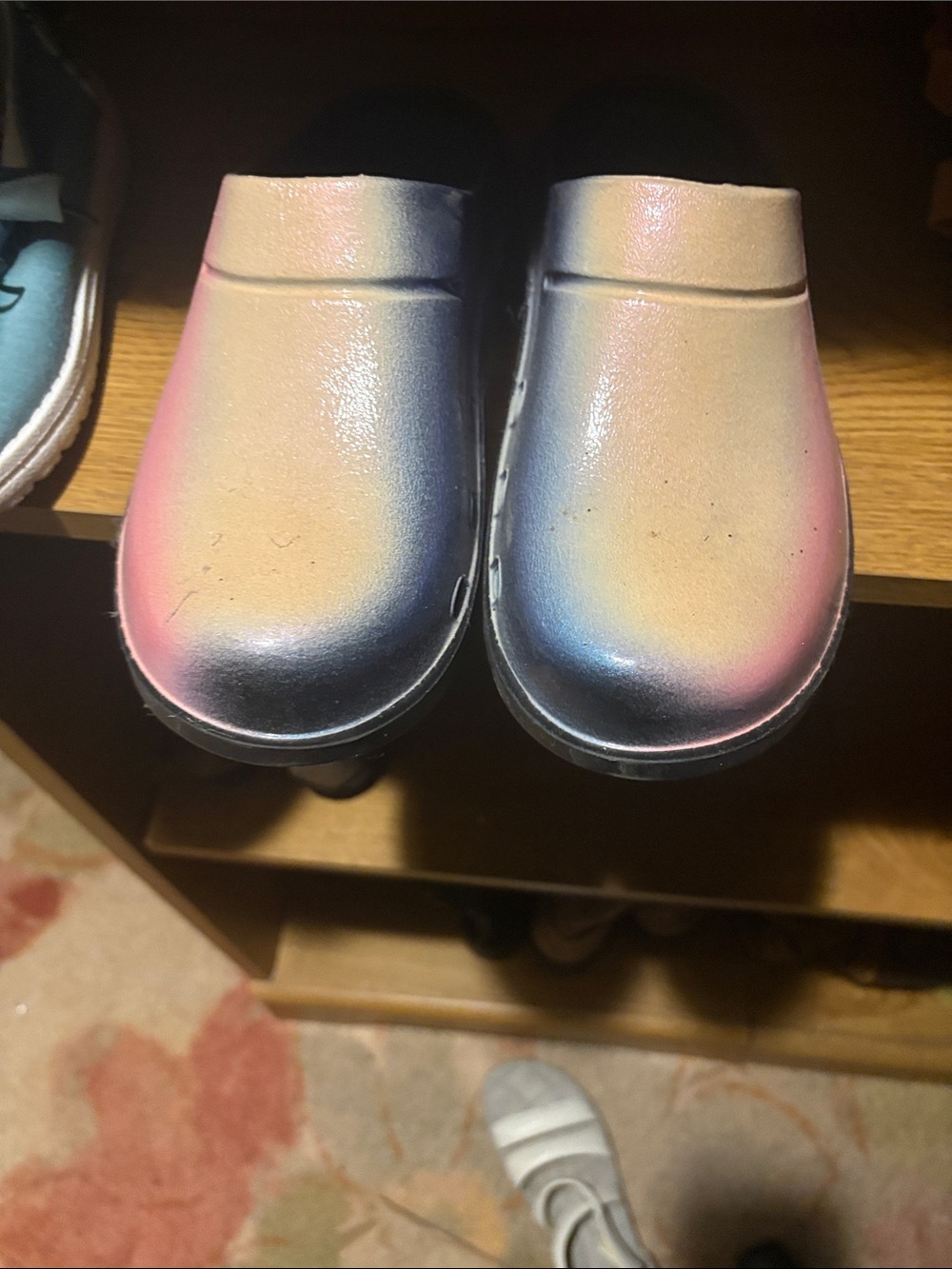 Women’s Iridescent Slip-On Clogs - Rainbow Shine light as a feather.